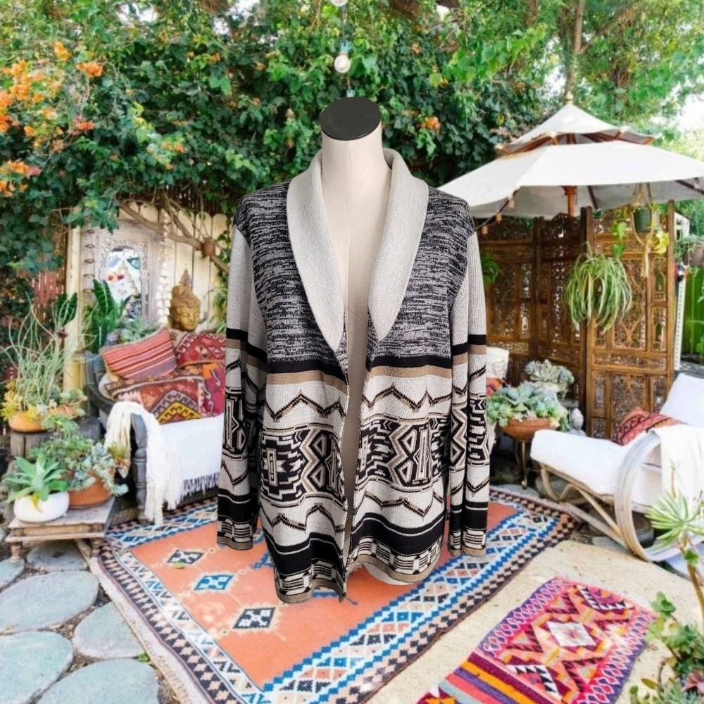 Vintage 70s Open Front Cardigan